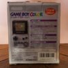Photo d'une boîte de Game Boy Color Transparente vue de dos