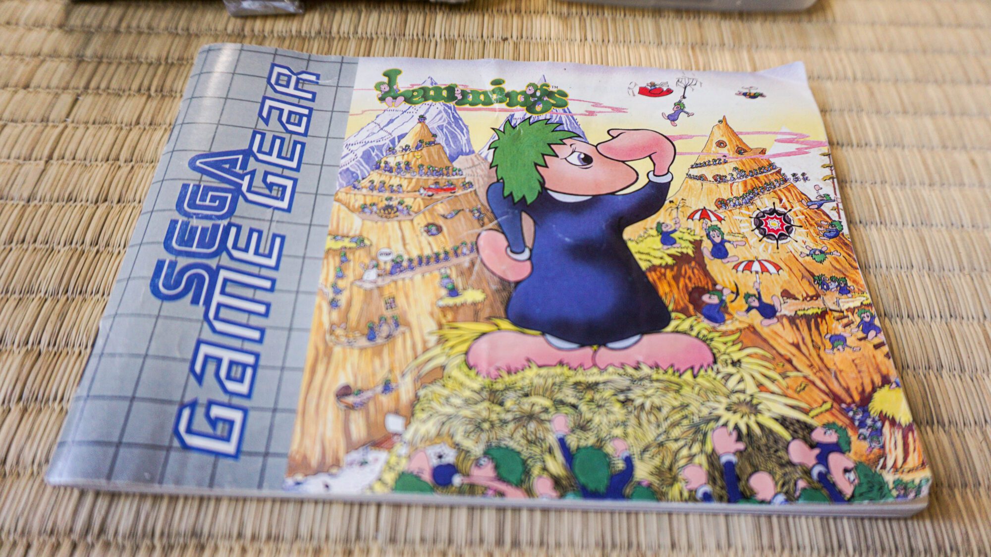 Photo du jeu Lemmings sur Game Gear, vue du livret